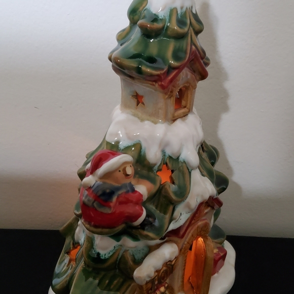 Ceramic Christmas tree candle holder - Picture 3 of 4